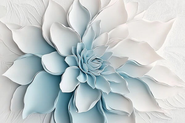 Witte bloem van papier Witte bloem van papier