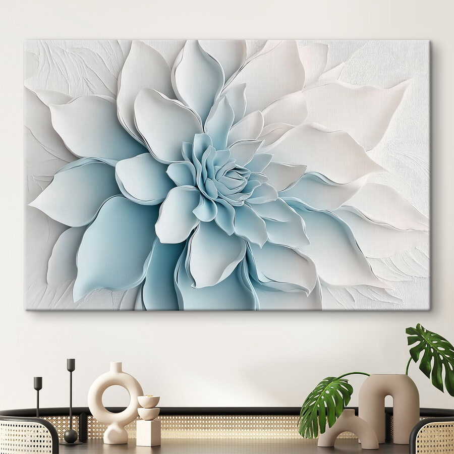 Witte bloem van papier
