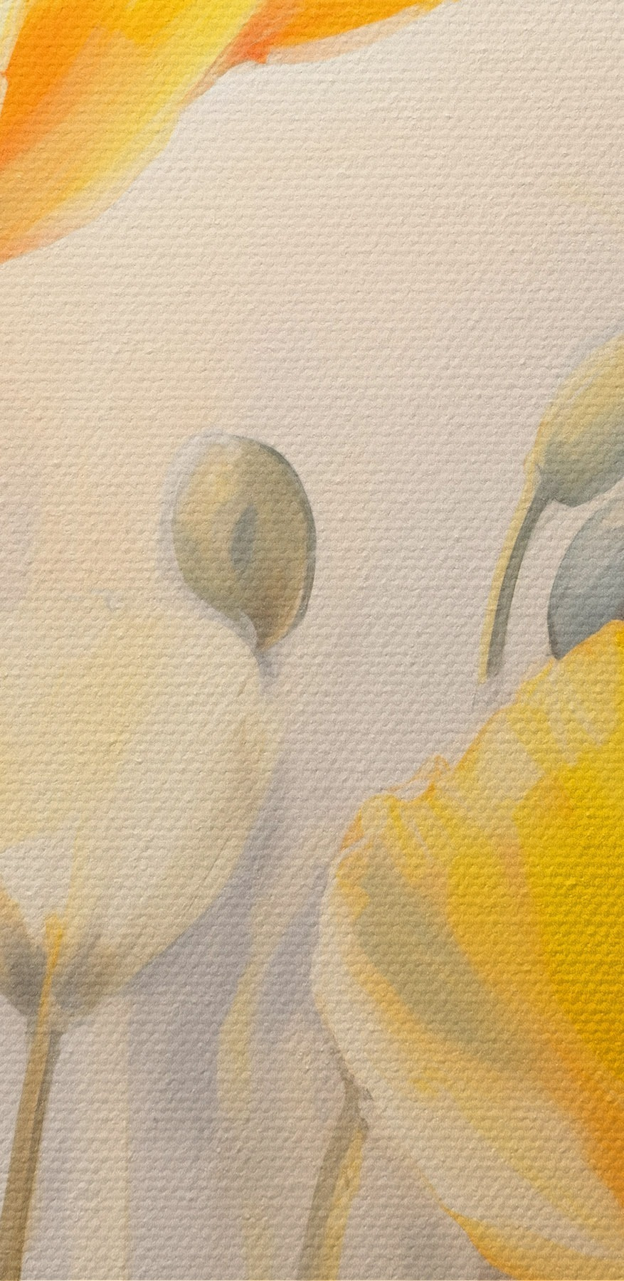 Schilderij van gele bloemen