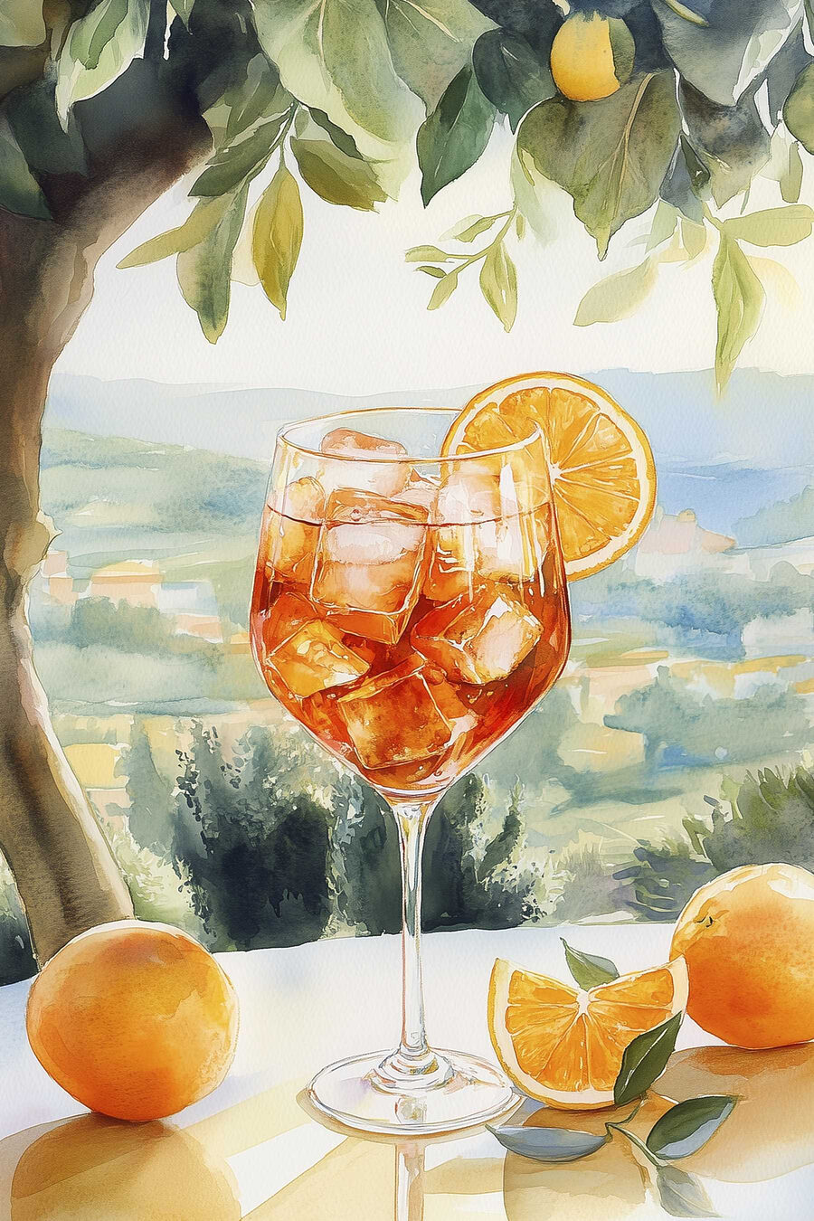 Glas ijs en sinaasappels Glas ijs en sinaasappels
