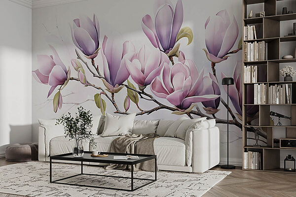 Tak met paarse bloemen Tak met paarse bloemen