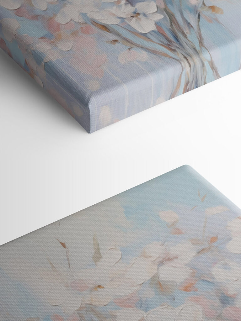 Painting of white flowers Painting of white flowers