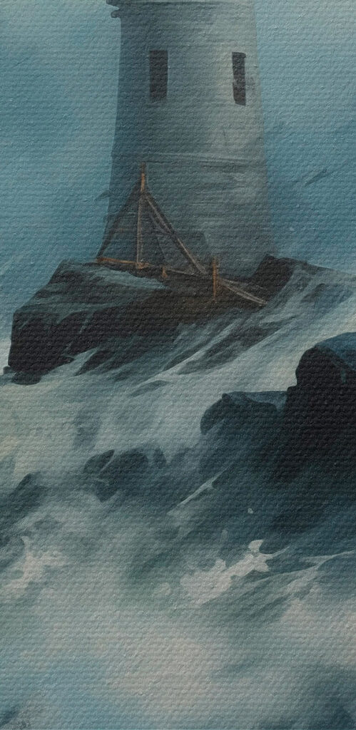 Lighthouse in the ocean