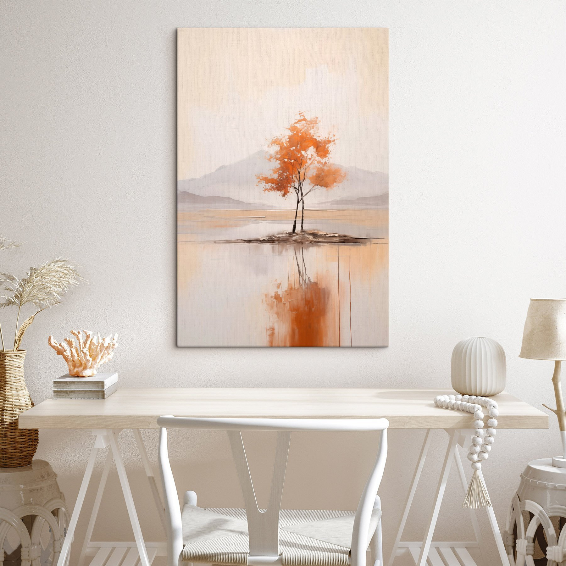 Tree on an island in water