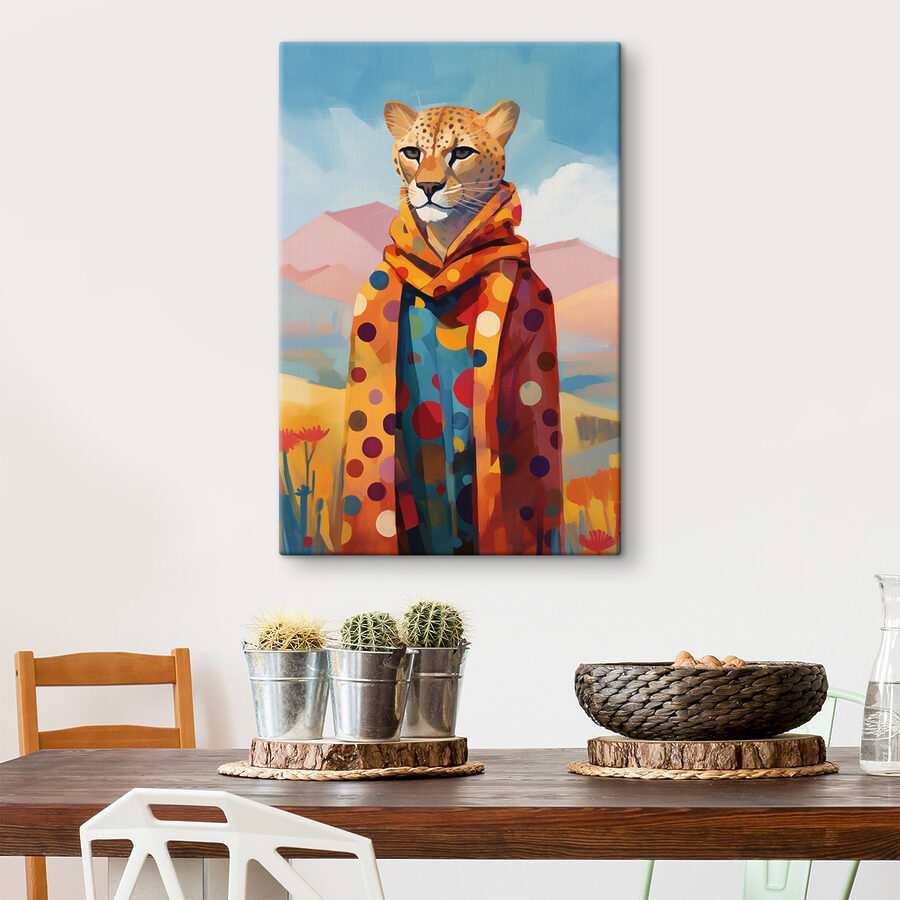 Cheetah met sjaal