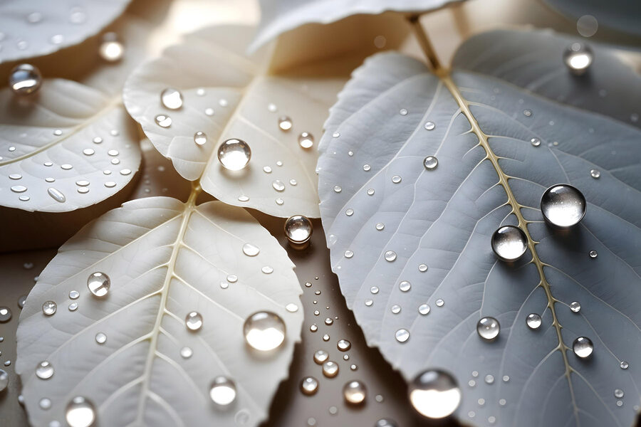 Natuur’s delicate druppels op bladeren