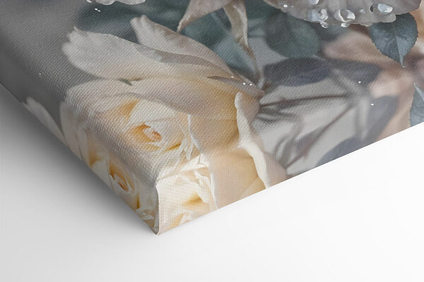 Groep witte rozen met waterdruppels Groep witte rozen met waterdruppels