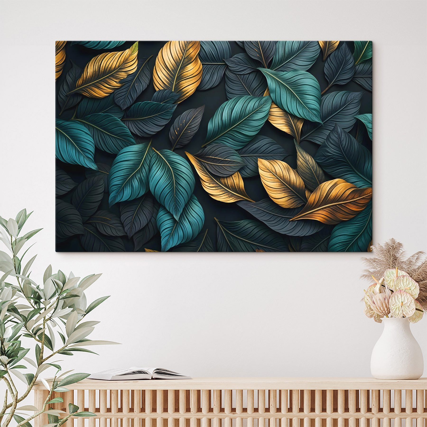 Vibrant leaves in harmonious colors