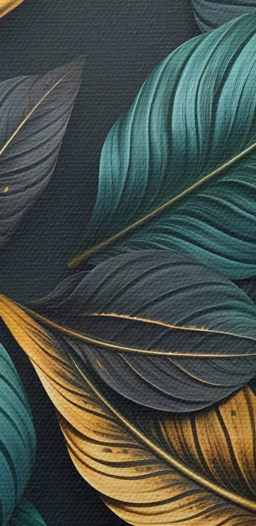 Vibrant leaves in harmonious colors