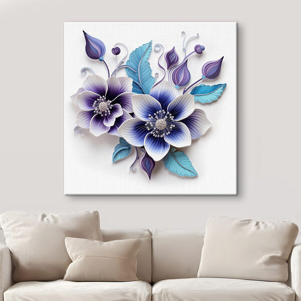 Blauwe en witte bloemen Blauwe en witte bloemen