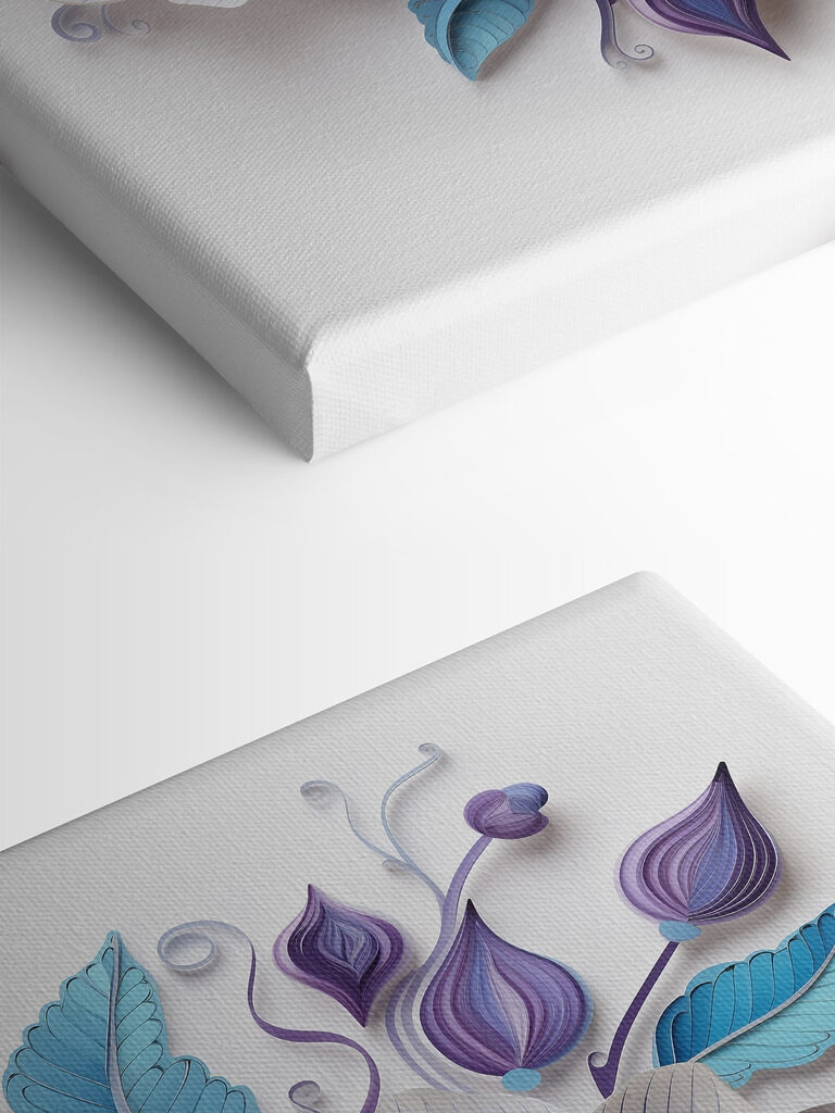 Blue and white flowers