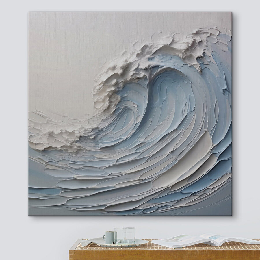 Witte en blauwe golf Witte en blauwe golf