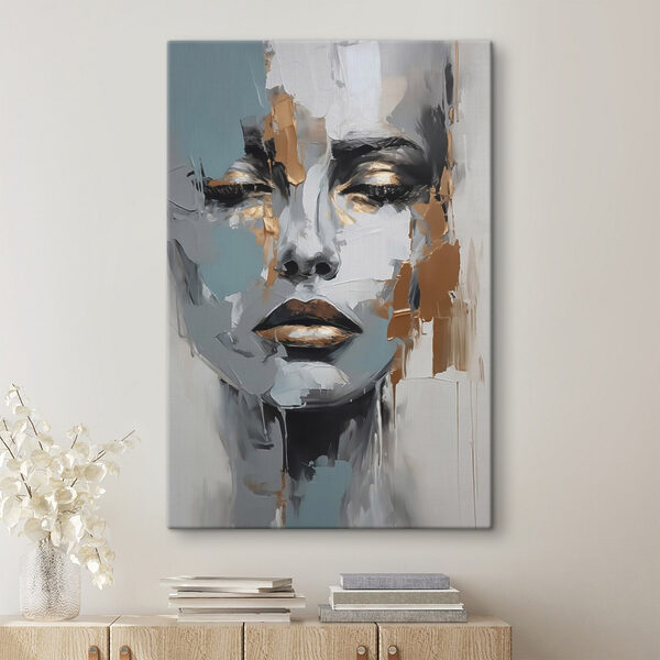 Canvas Schilderijen Schilderij van een vrouw’s gezicht (Artikelnummer: s43197) Canvas Schilderijen Canvas Schilderijen Schilderij van een vrouw’s gezicht (Artikelnummer: s43197)