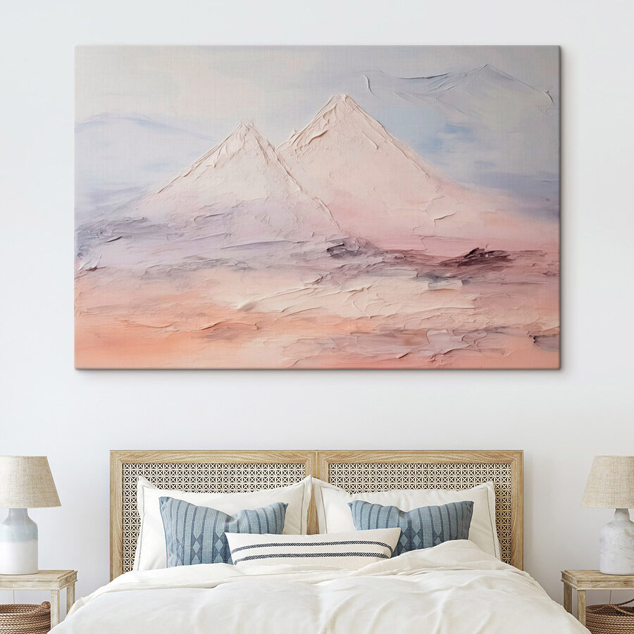 Schilderij van een bergketen