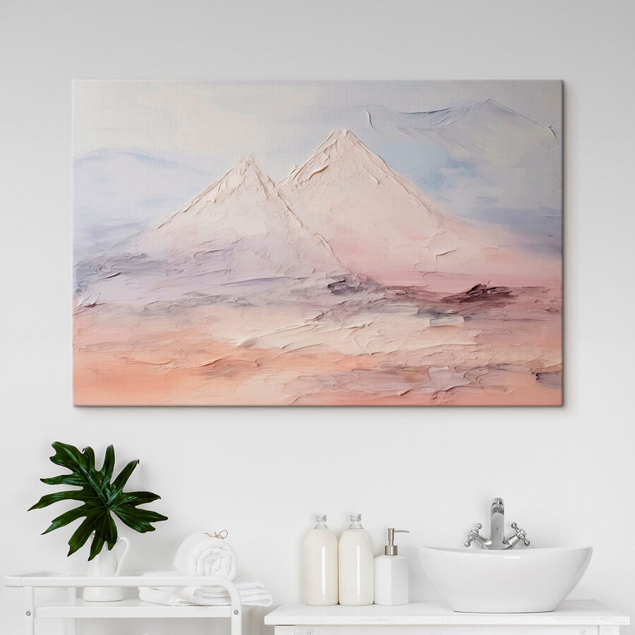 Schilderij van een bergketen