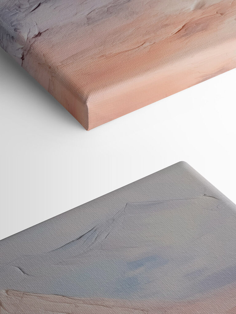 Painting of a mountain range