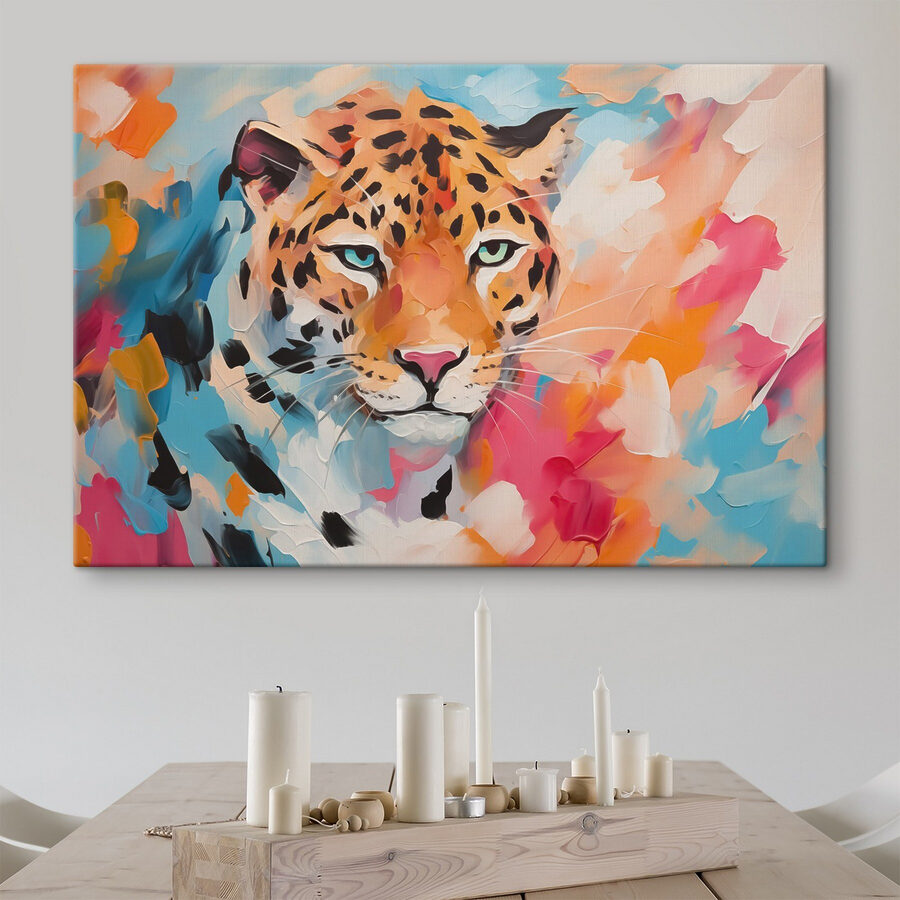 Schilderij van een luipaard