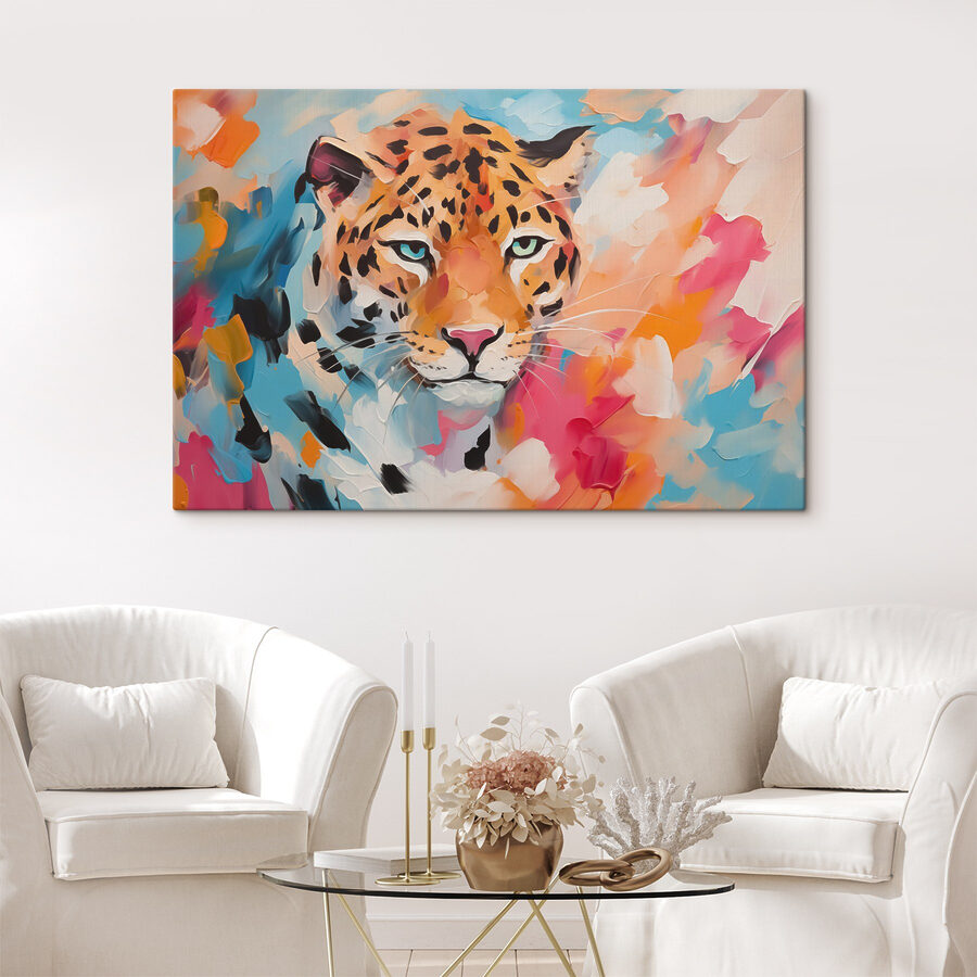 Schilderij van een luipaard