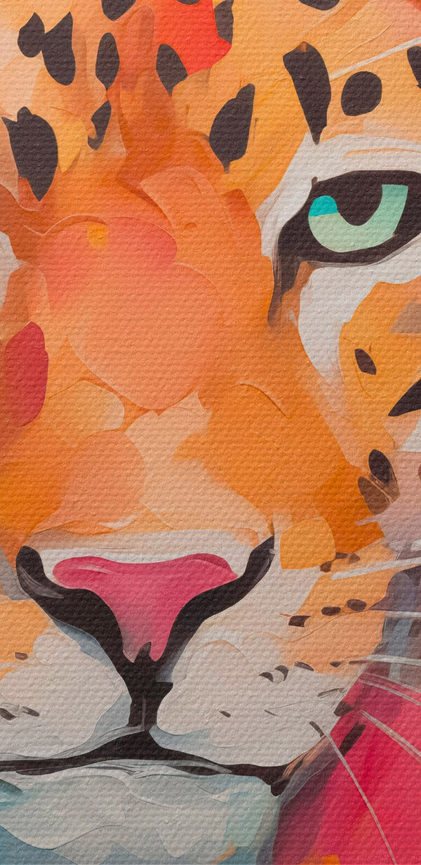 Schilderij van een luipaard Schilderij van een luipaard