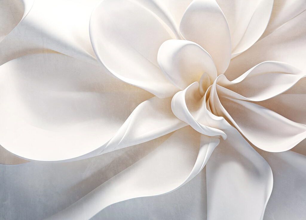 Witte stoffen bloem Witte stoffen bloem