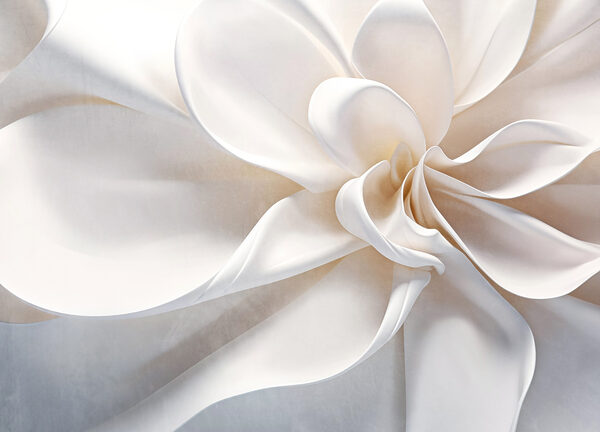 Witte stoffen bloem Witte stoffen bloem