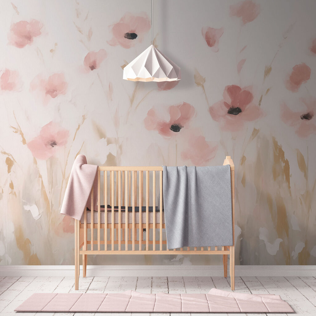 Painting of pink flowers Painting of pink flowers