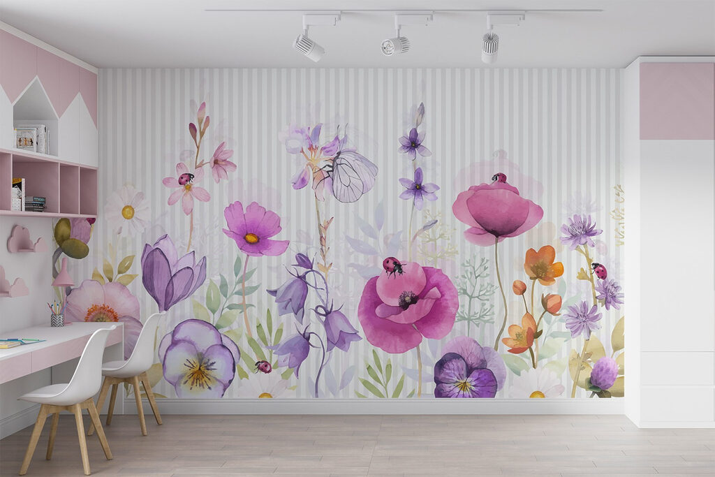 Colorful blooms and lively insects Colorful blooms and lively insects