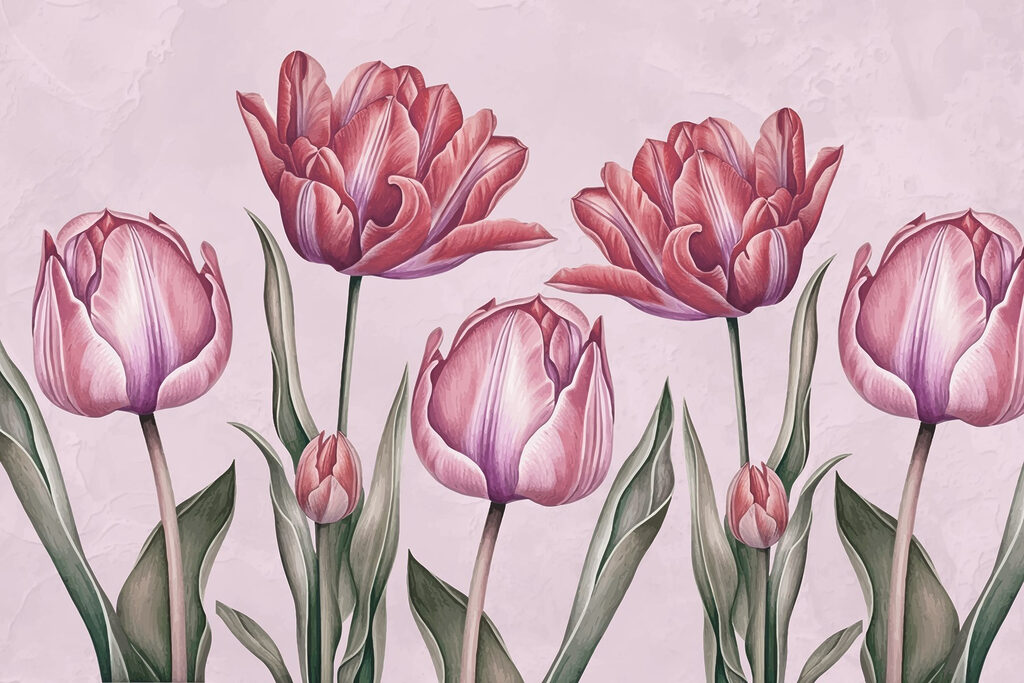 Groep roze bloemen Groep roze bloemen