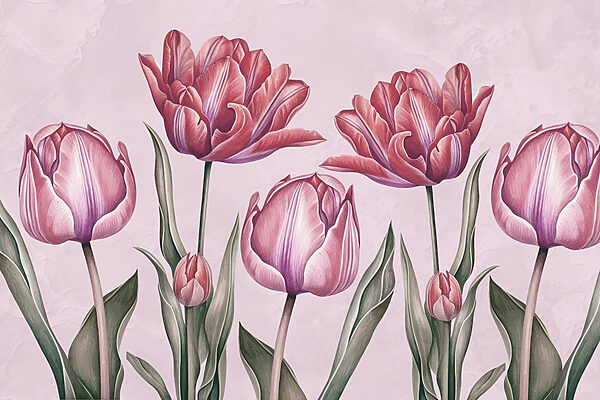 Groep roze bloemen Groep roze bloemen
