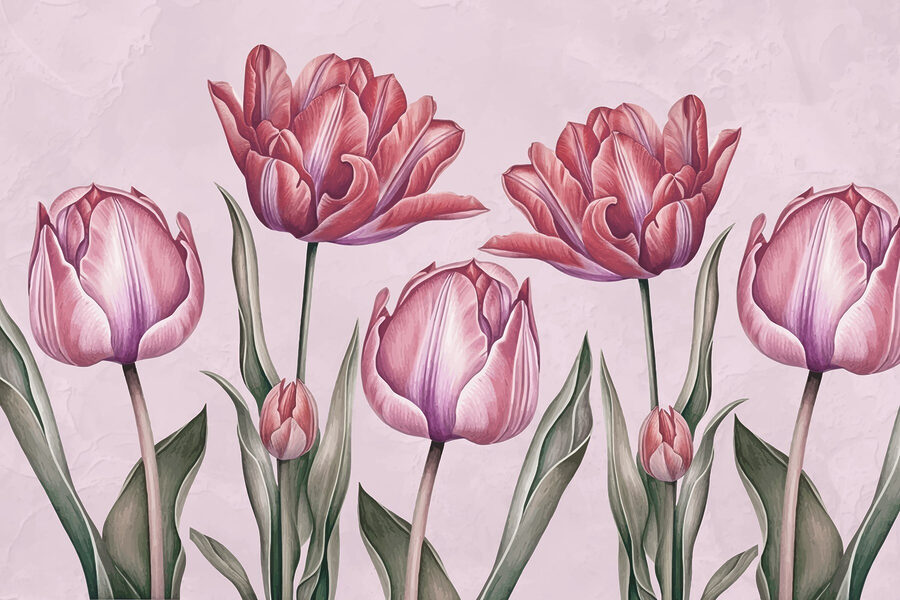 Groep roze bloemen