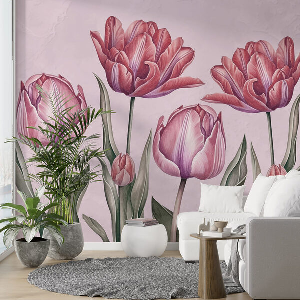 Groep roze bloemen Groep roze bloemen