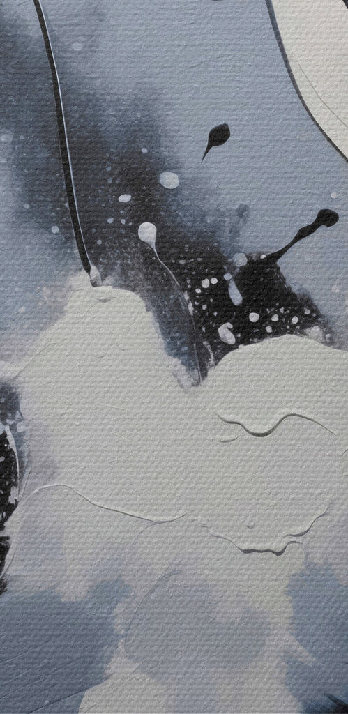 Painting of black yellow and white colors Painting of black yellow and white colors