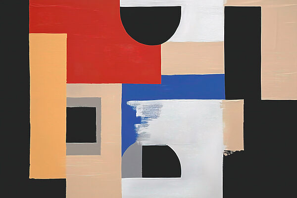 Painting of different colors and shapes Painting of different colors and shapes