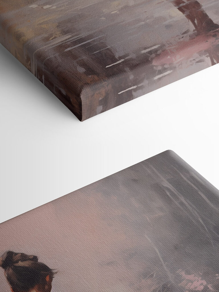 Painting of a woman in a pink tutu Painting of a woman in a pink tutu