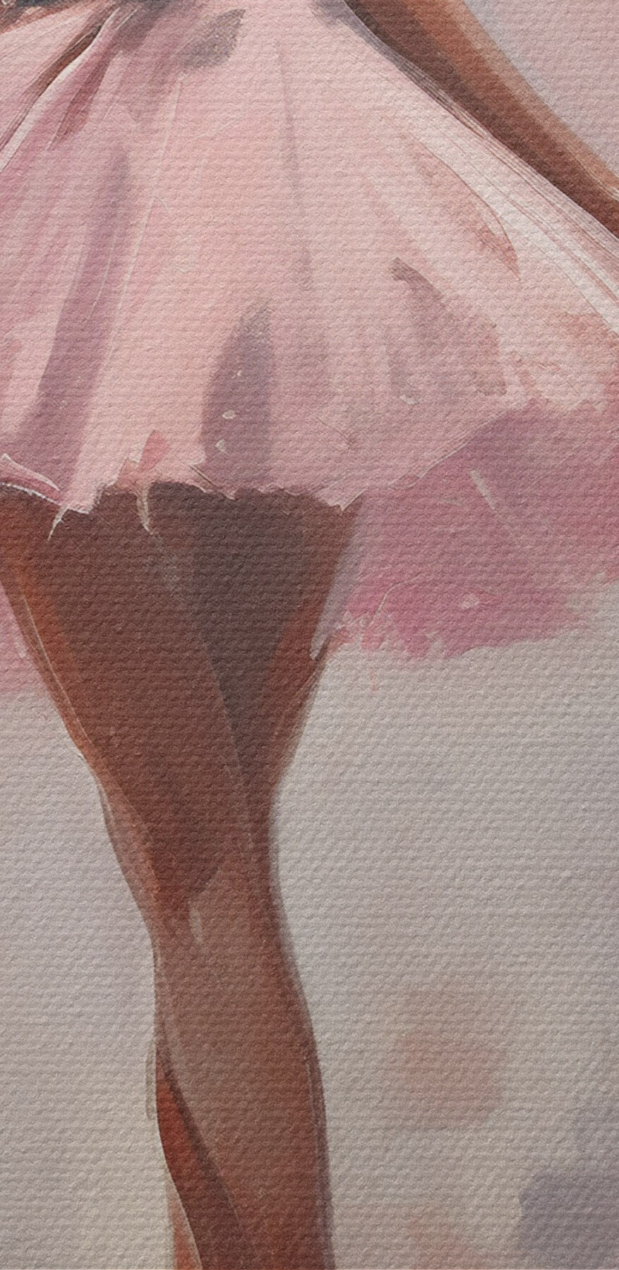 Schilderij van een vrouw in een roze tutu