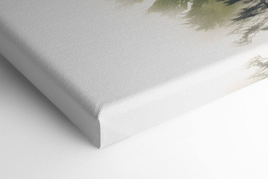 Vrouw’s gezicht met wolken en bomen