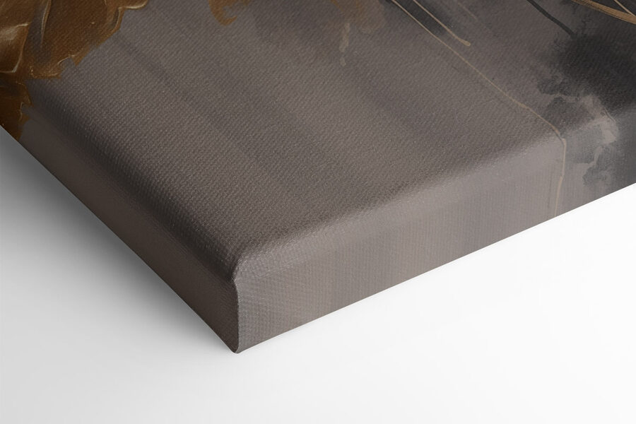 Elegante bloem op donker canvas