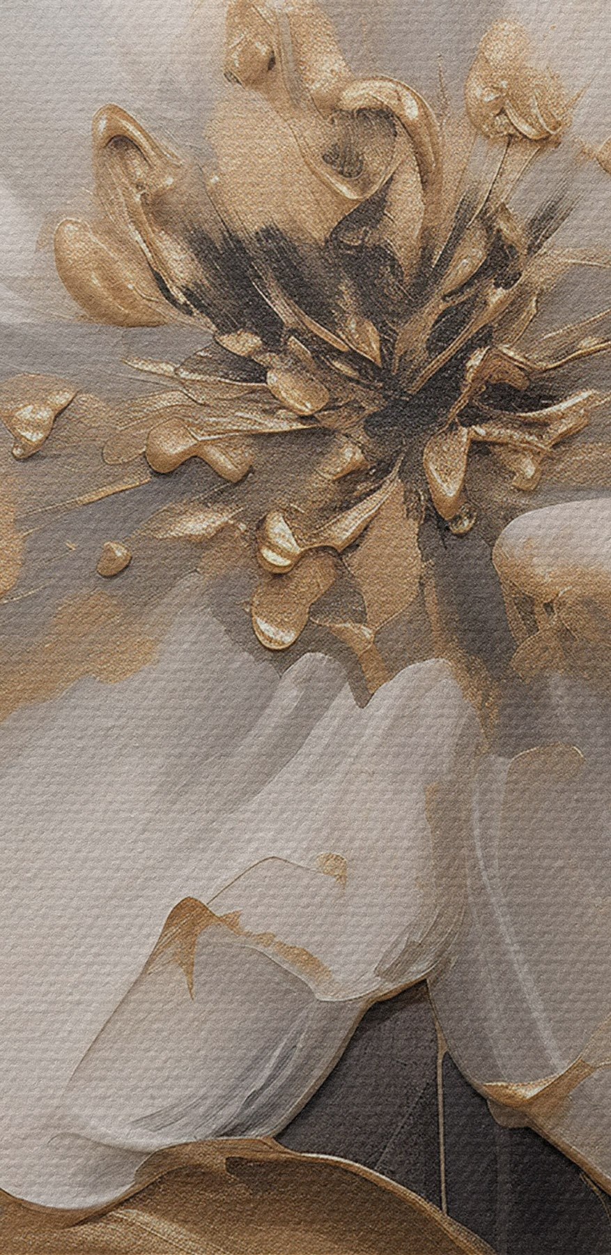 Elegante bloem op donker canvas