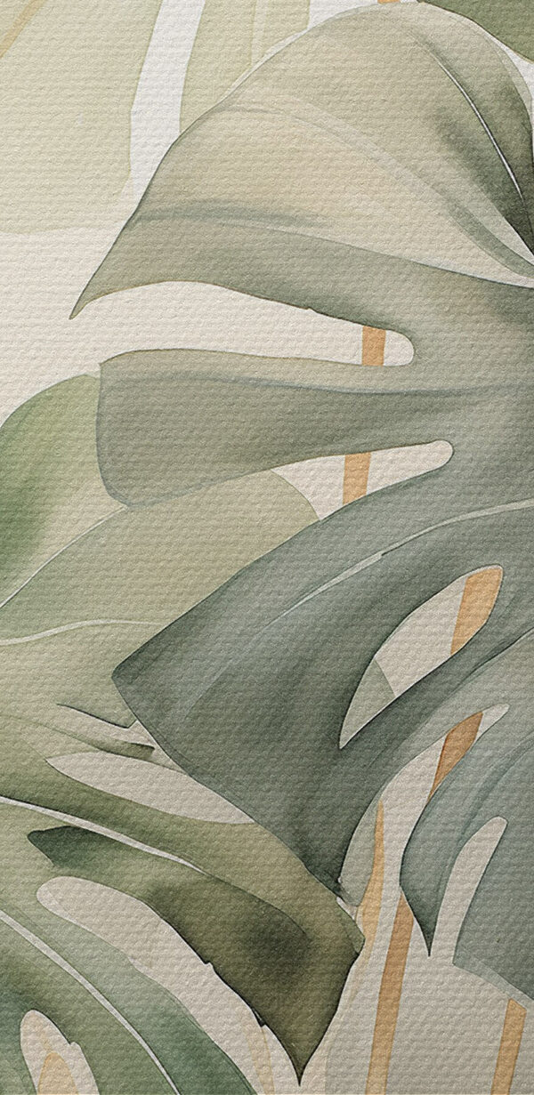 Schilderij van bladeren op een witte achtergrond Schilderij van bladeren op een witte achtergrond