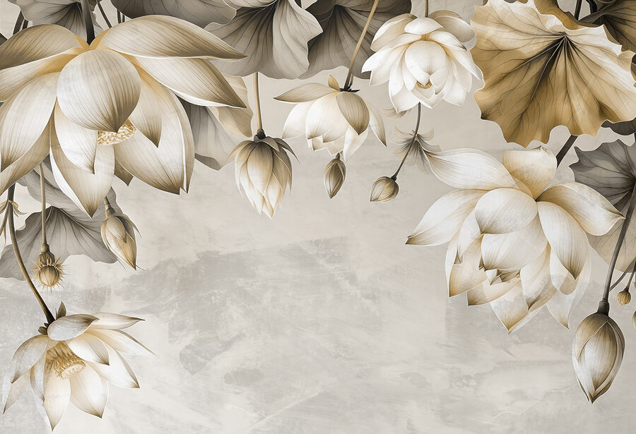 Delicate bloemen op een subtiele achtergrond