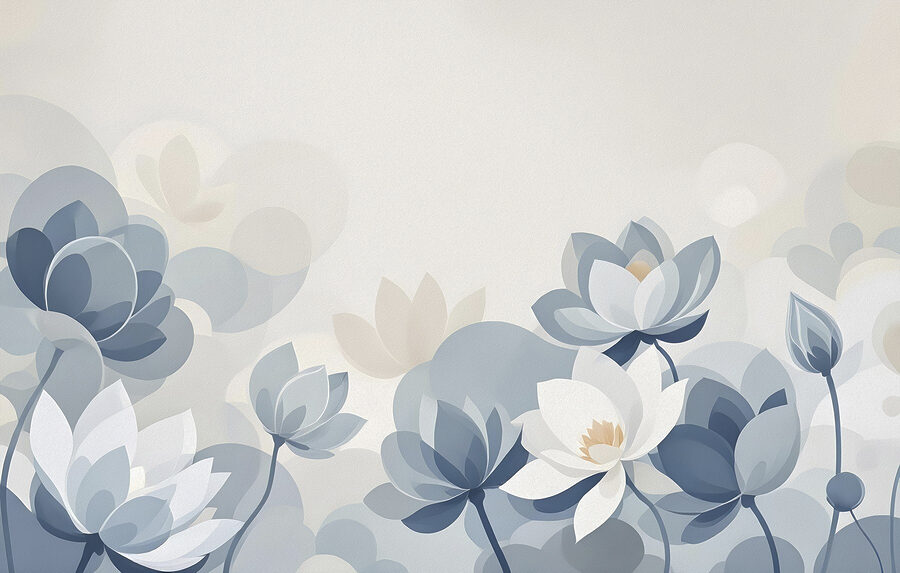 Serene bloemen in zachte tinten