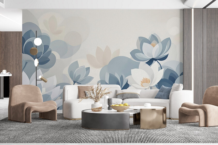 Serene bloemen in zachte tinten