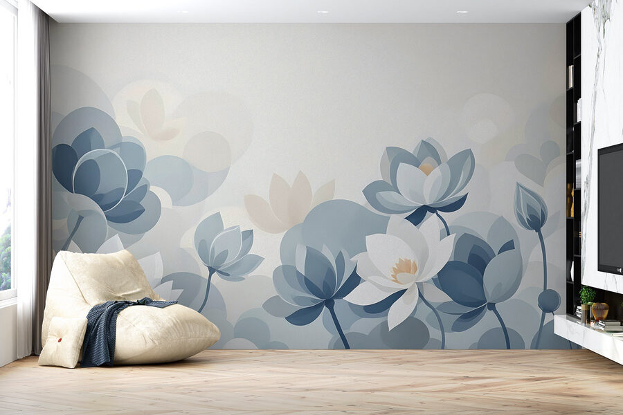 Serene bloemen in zachte tinten