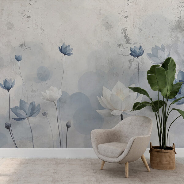Behang met bloemen Behang met bloemen