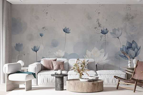 Behang met bloemen Behang met bloemen