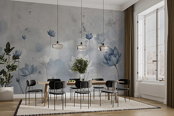 Behang met bloemen Behang met bloemen