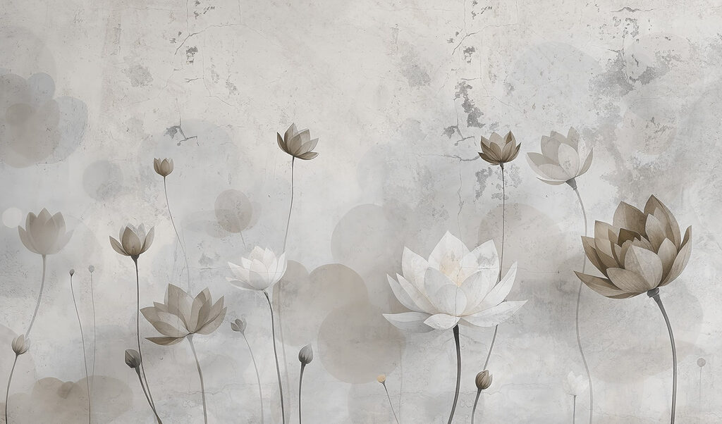 Behang met bloemen Behang met bloemen