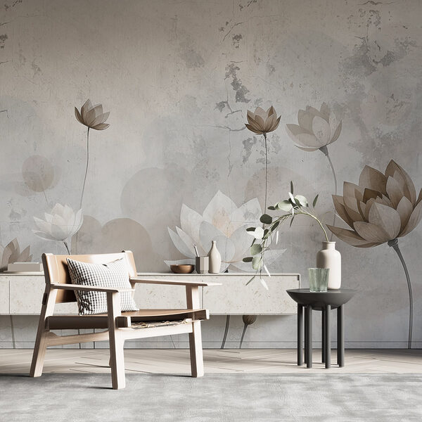 Behang met bloemen Behang met bloemen