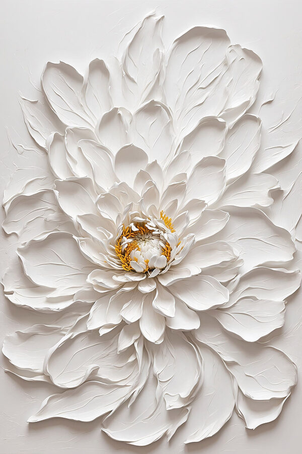 Witte bloem met geel hart Witte bloem met geel hart