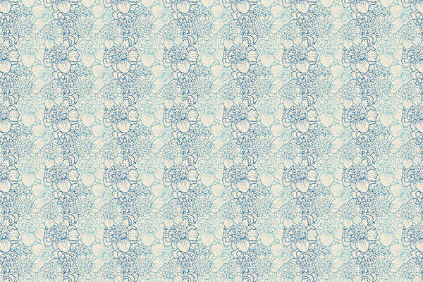 Patroon van blauwe en witte bloemen Patroon van blauwe en witte bloemen